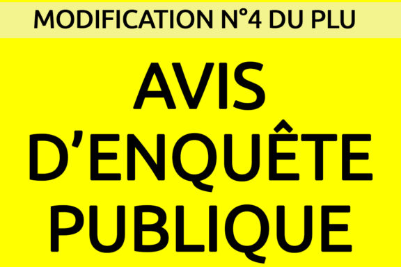 Modification n°4 du PLU : avis d'enquête publique