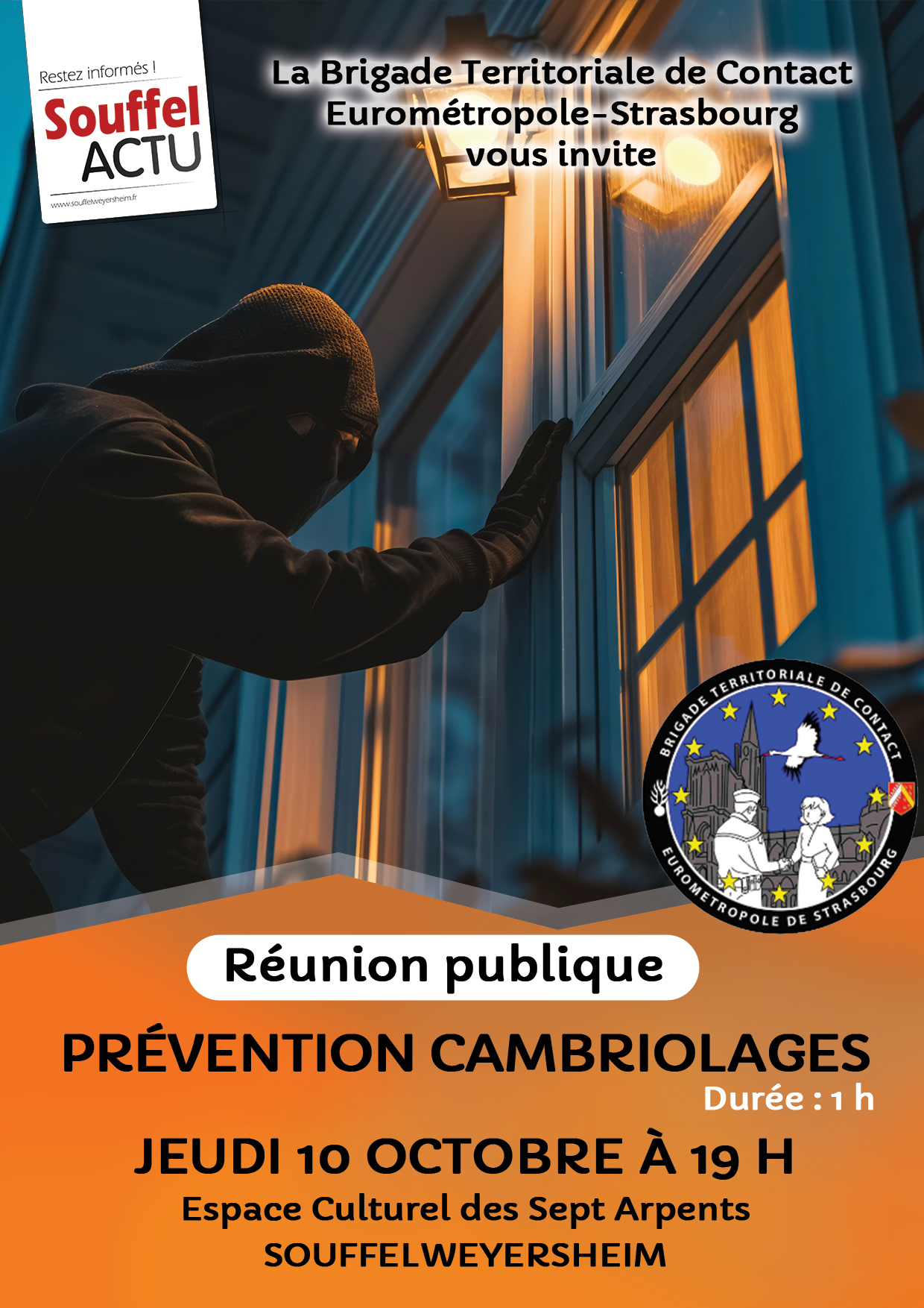 Réunion publique : prévention cambriolages