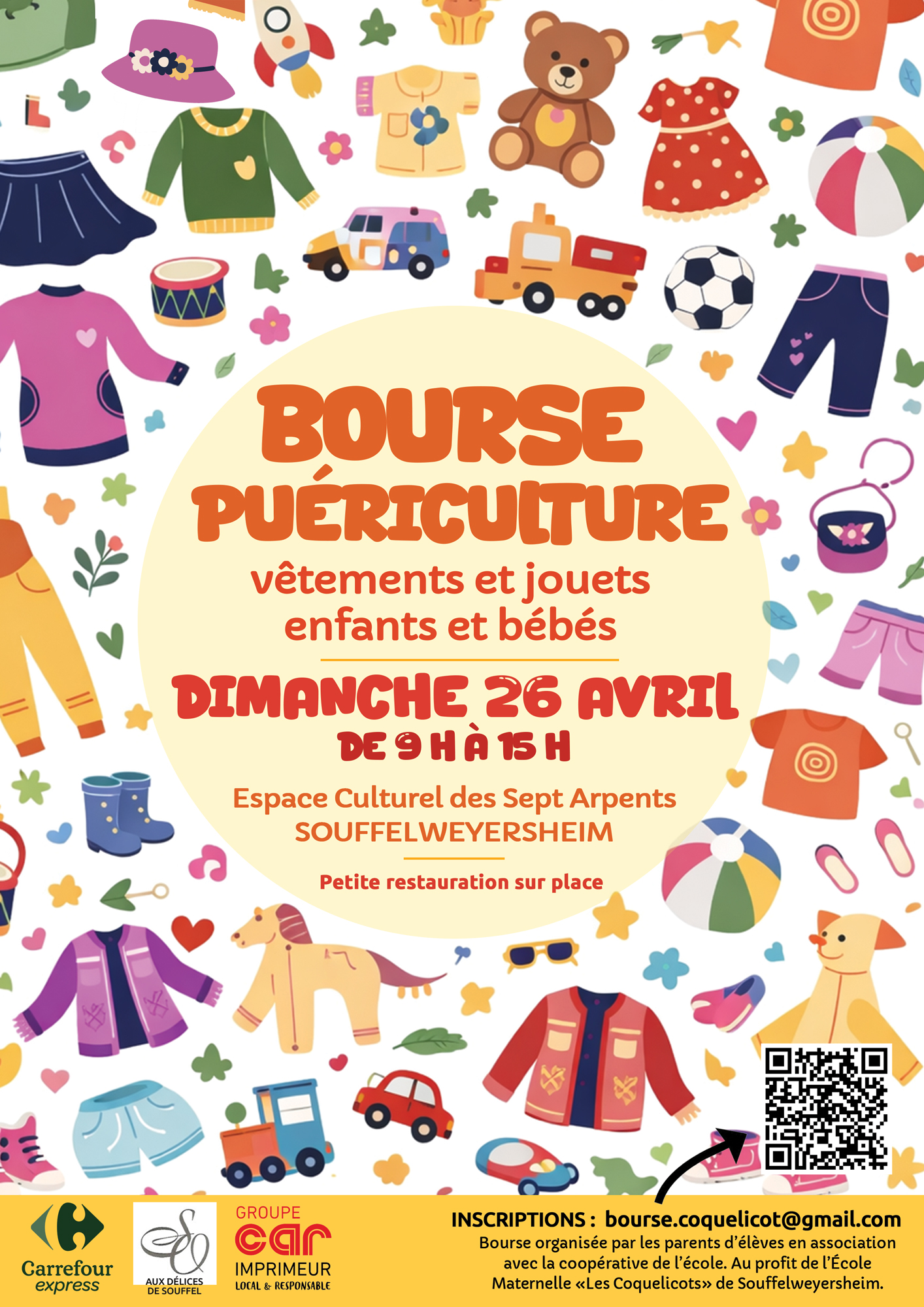 Bourse : vêtements et jouets pour enfants et bébés
