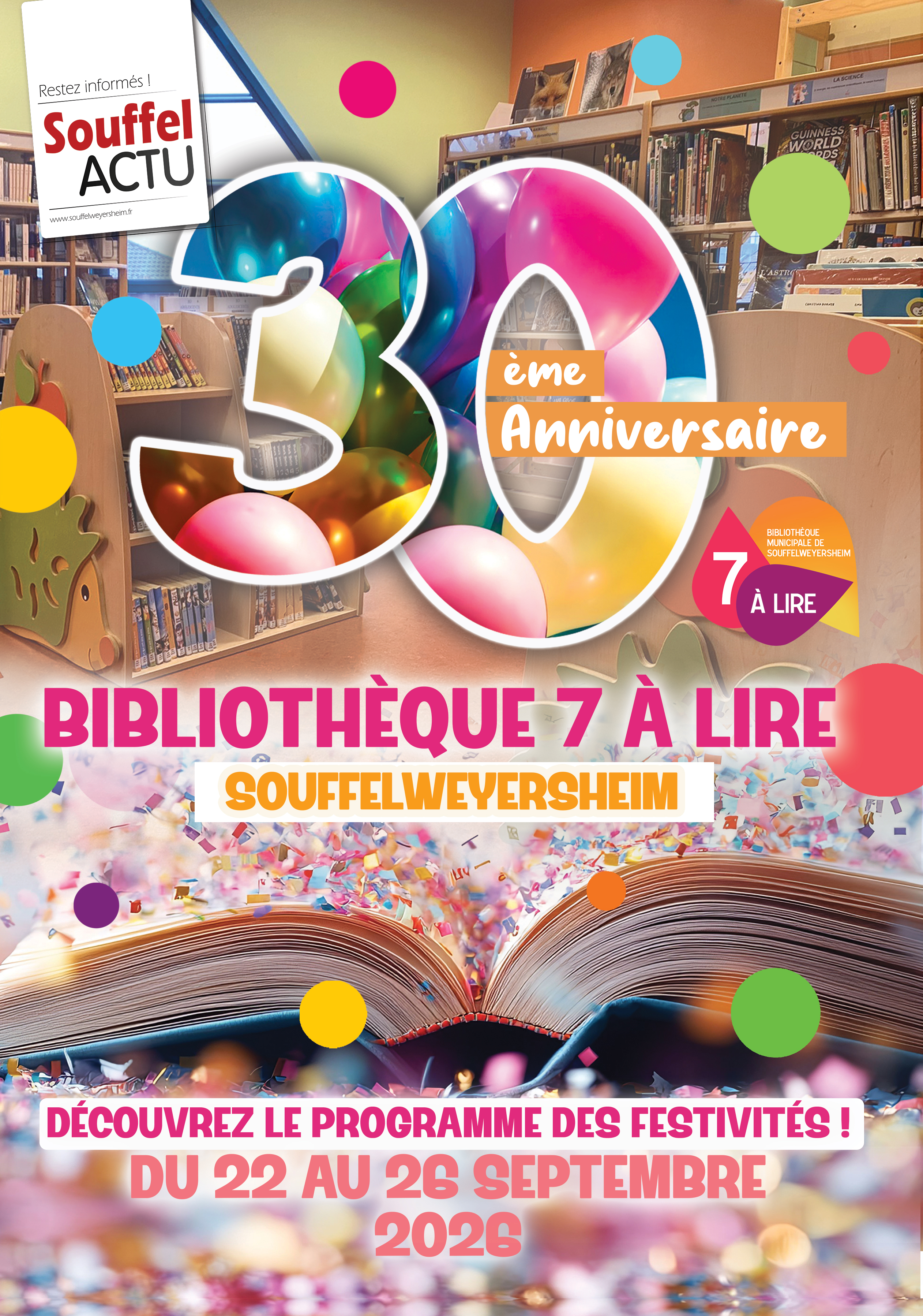 La Bibliothèque 7 à Lire fête ses 30 ans !